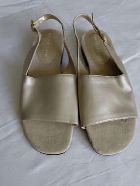 David Tate Women's Metallic Gold Slingback Sandals